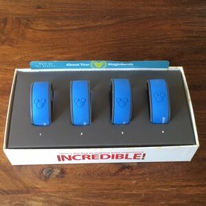 Unused Star Wars Awaken Summer 2016 Blue MagicBands (Set of 4)